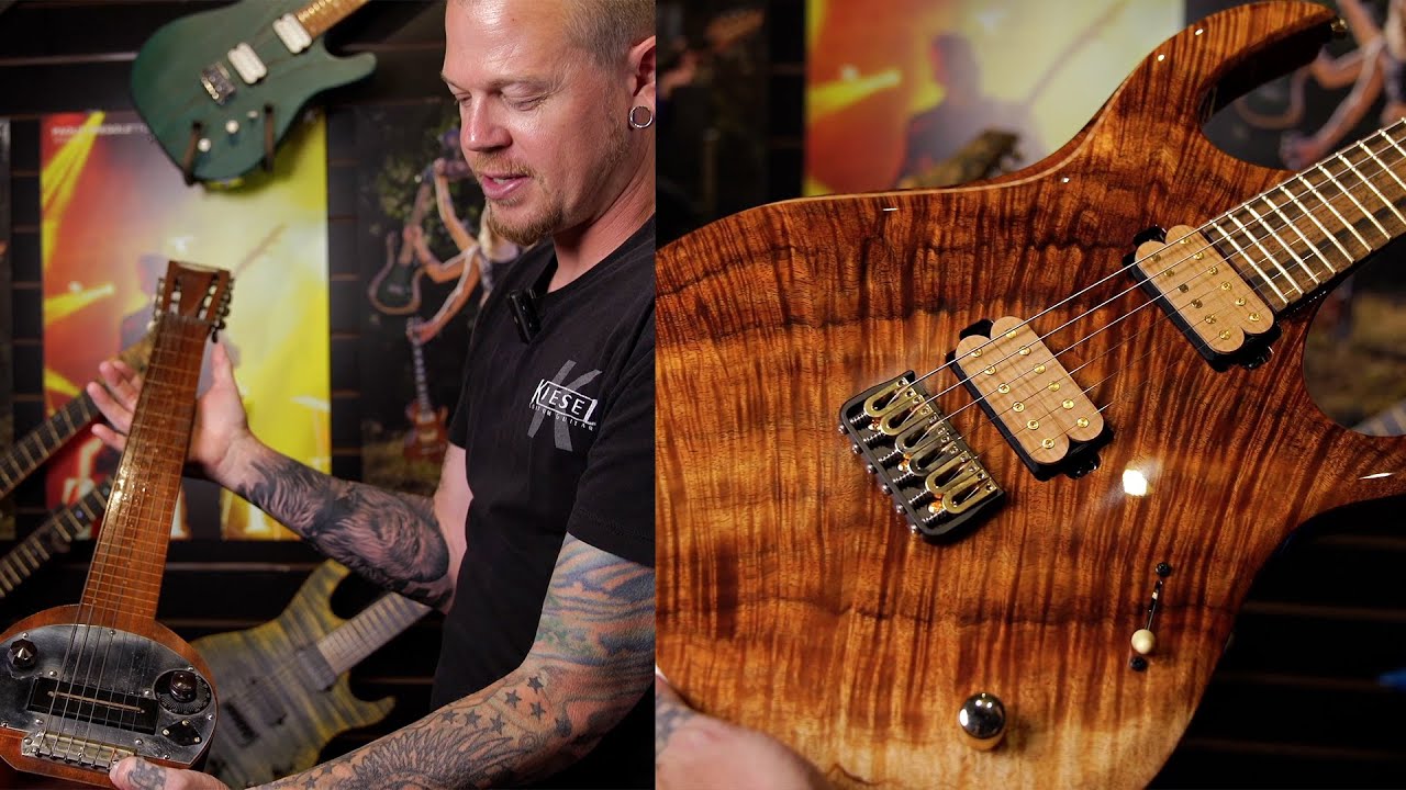 Джефф Кисел демонстрирует часть своей коллекции гитар Kiesel/Carvin