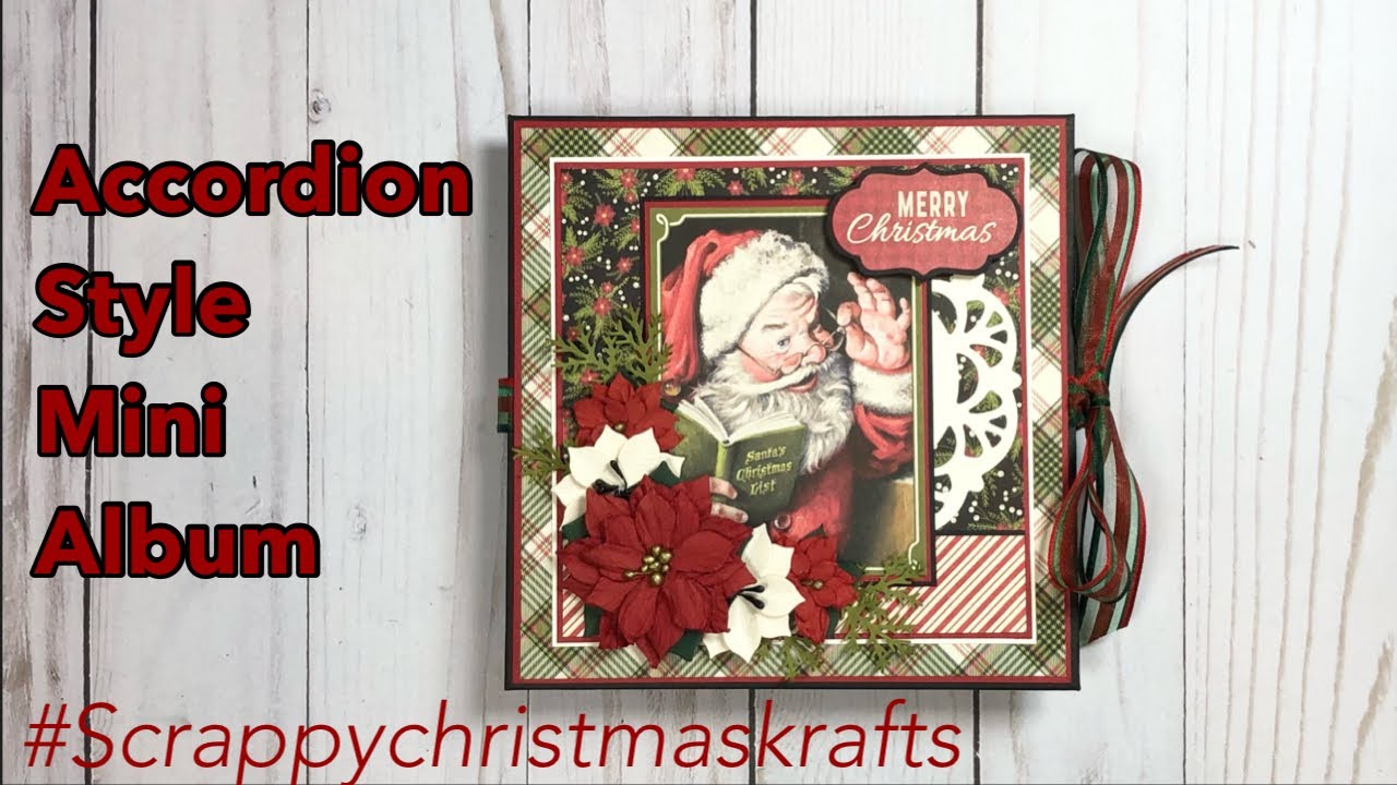Accordion Style Mini album/folio-collab w/ @KarolinasKrafts #scrappychristmaskrafts | Authentique
