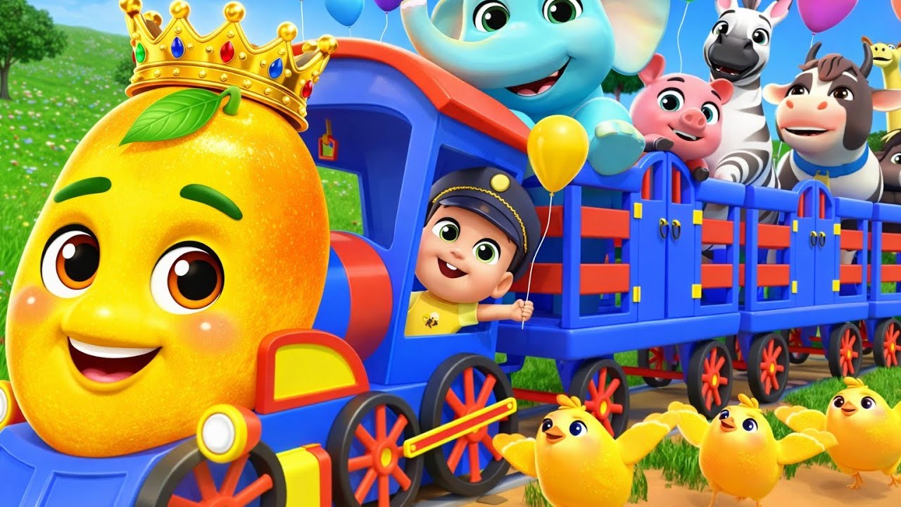 फलों की रेलगाड़ी खुशी  और मनोरंजन से भरपूर राइम्स | Fruits Train | Bebetoons7
