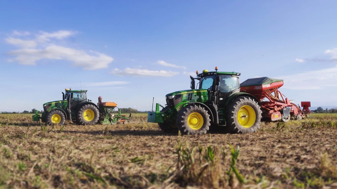 Semina Grano 2019 | 2 x John Deere 6R | Maschio-Gaspardo | Amazone