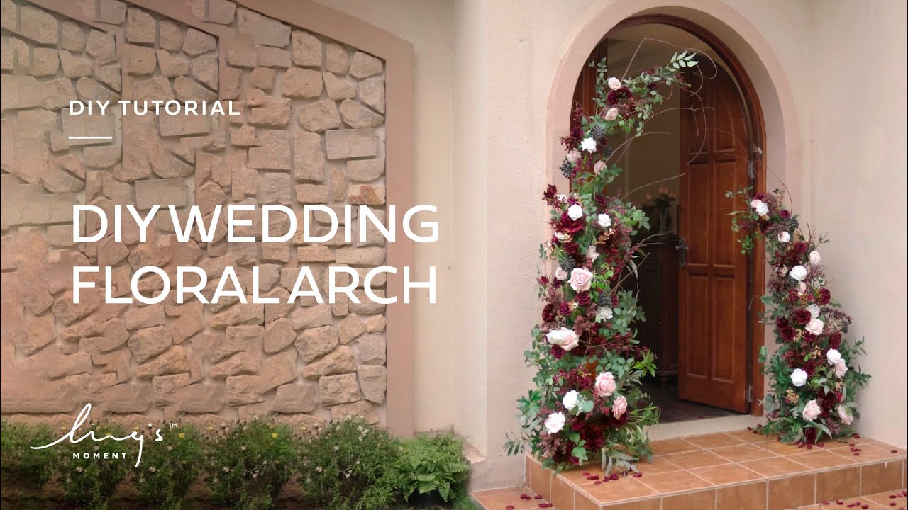 Ling's Moment | DIY Wedding Floral Arch in Romantic Marsala