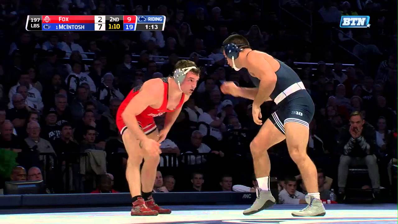 Ohio State Buckeyes at Penn State Nittany Lions Wrestling: 197 Pounds - Fox vs. McIntosh