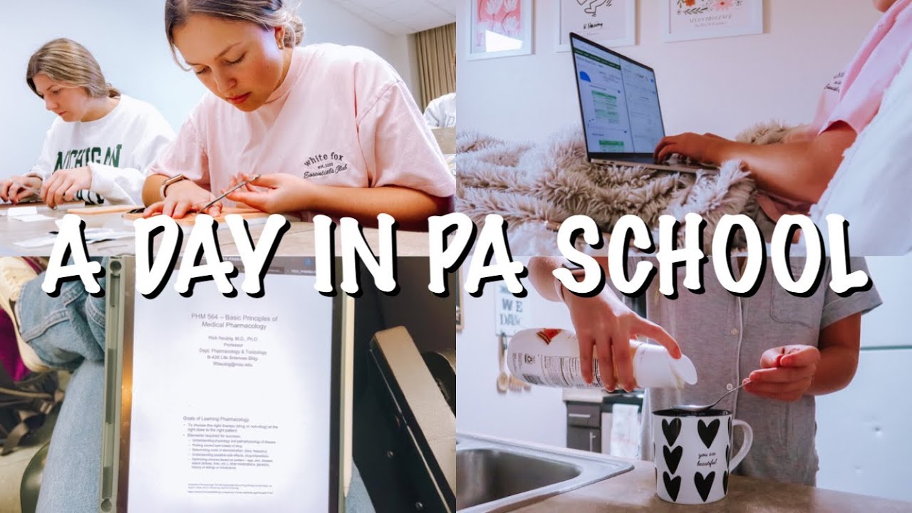 A DAY IN PA SCHOOL | starting pharmacology, suture skills lab, & learning to auscultate the heart!