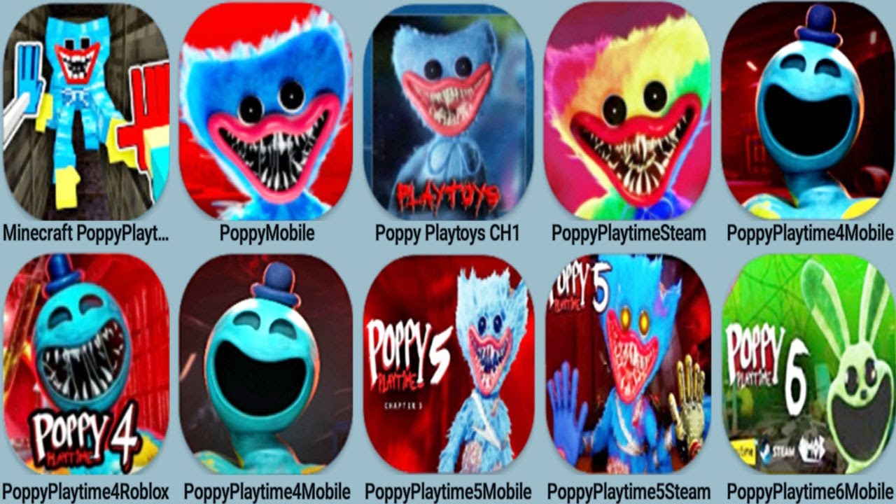 Poppy Playtime Mobile Vs Poppy Minecraft Vs Poppy Roblox Vs Poppy Steam, Poppy 4 Mobile, Poppy 5,Po6