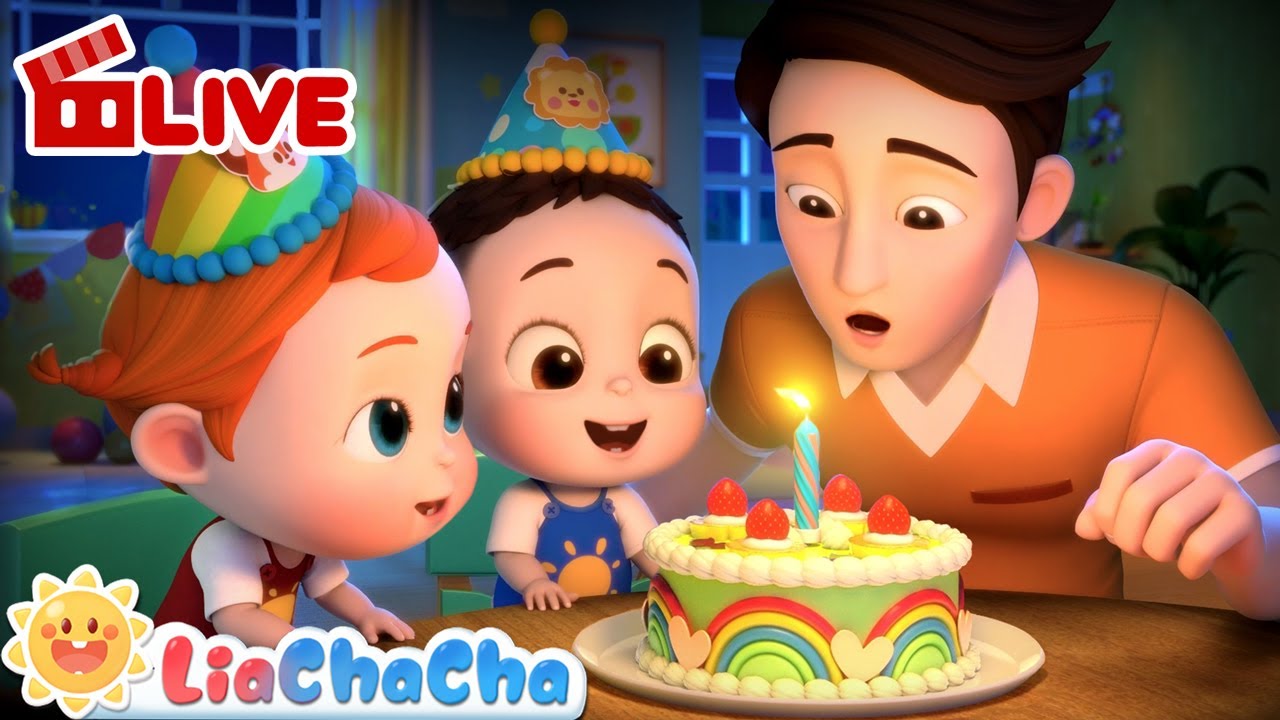 🔴 Blowing Out the Candle Song | Happy Birthday to You | Nursery Rhymes & Baby Songs | LiaChaCha