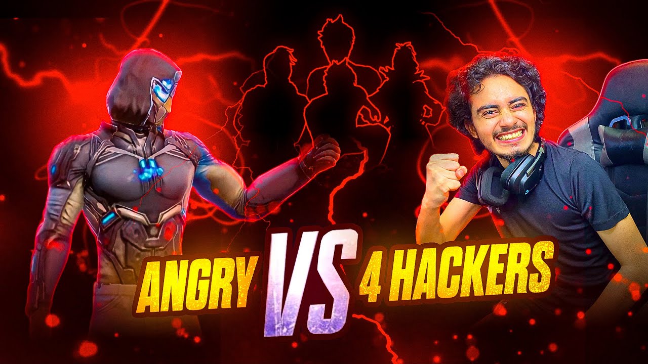 1 Vs 4 Hackers📲😱🥵||@BlackShoutGaming  Challenged me😈😨|| Face Revealed??😱😨