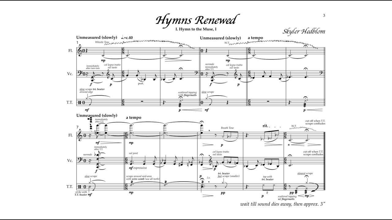 Skyler Hedblom – Hymns Renewed (Original Composition) – SCORE