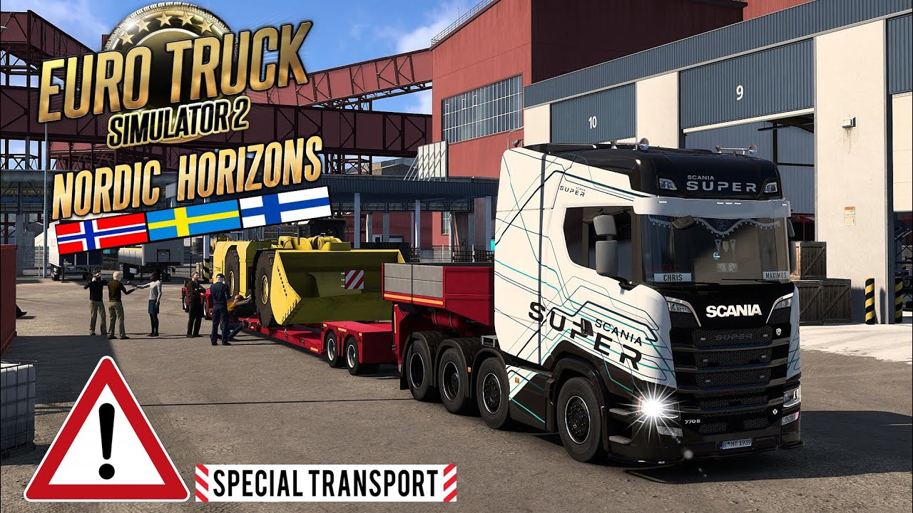 ETS2 Nordic Horizons DLC - XXL Special Transport im Einsatz [3059] EURO TRUCK SIMULATOR 2
