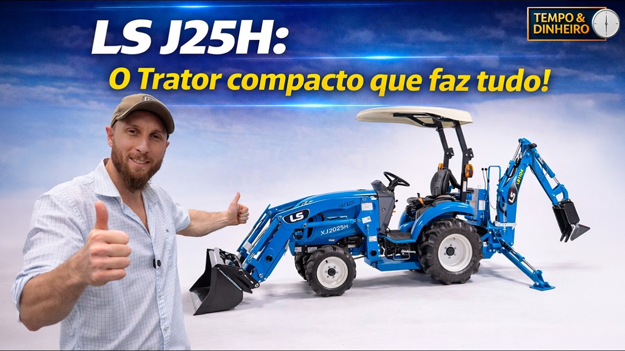 Trator LS compacto com retroescavadeira e carregador surpreende pela versatilidade