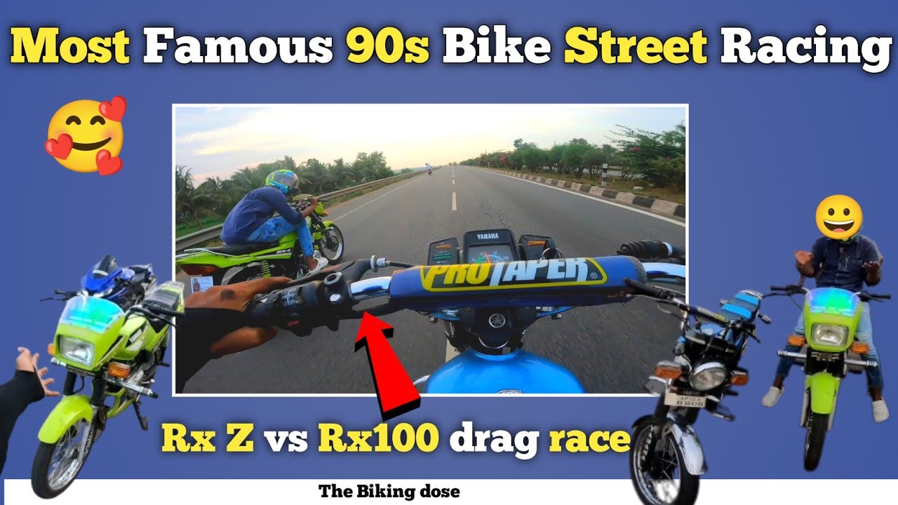 RXz135 vs RX100 drag race🥵 most demand 90s vehicle @ridersalman  #rxz #rx100 #nellore