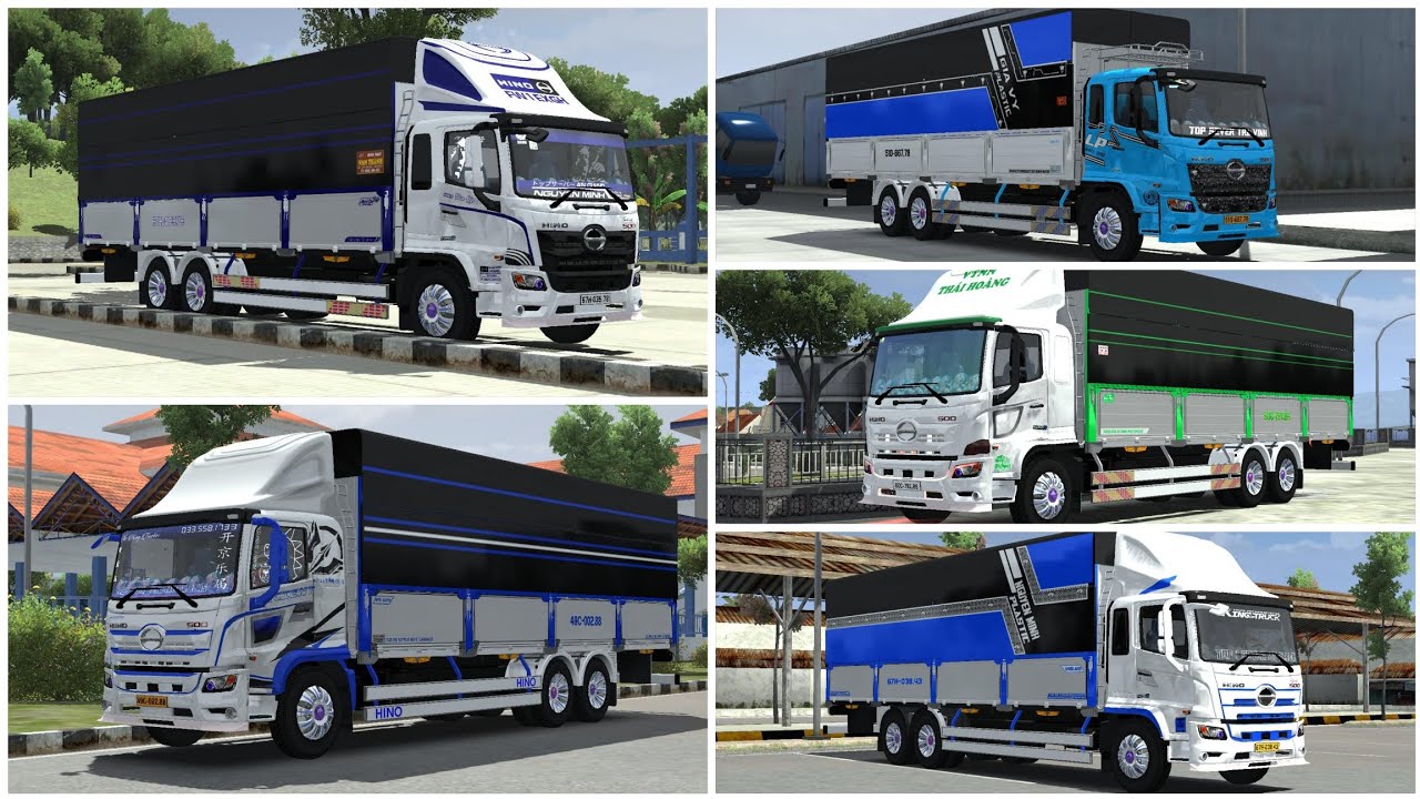 Share 5 skin Hino 500 3C v3 p2 | Bus Simulator Indonesia