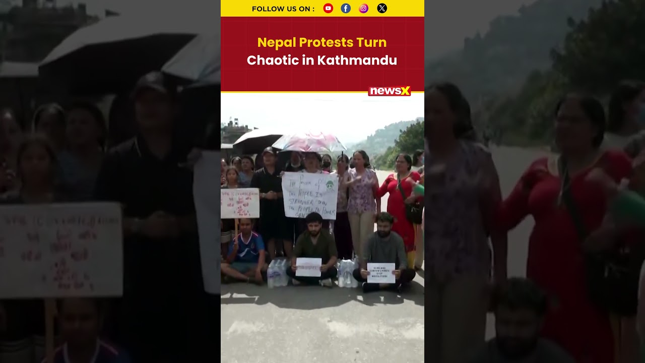 #watch | Nepal Showdown: Protests Turn Chaotic in Kathmandu | #shorts #nepalprotests #protest