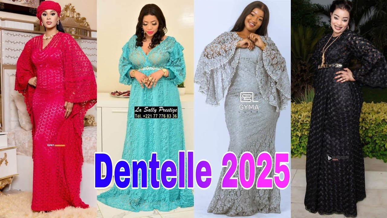 💖Admiré superbe modèle robe dentelle  couture sénégalaise 2025💖