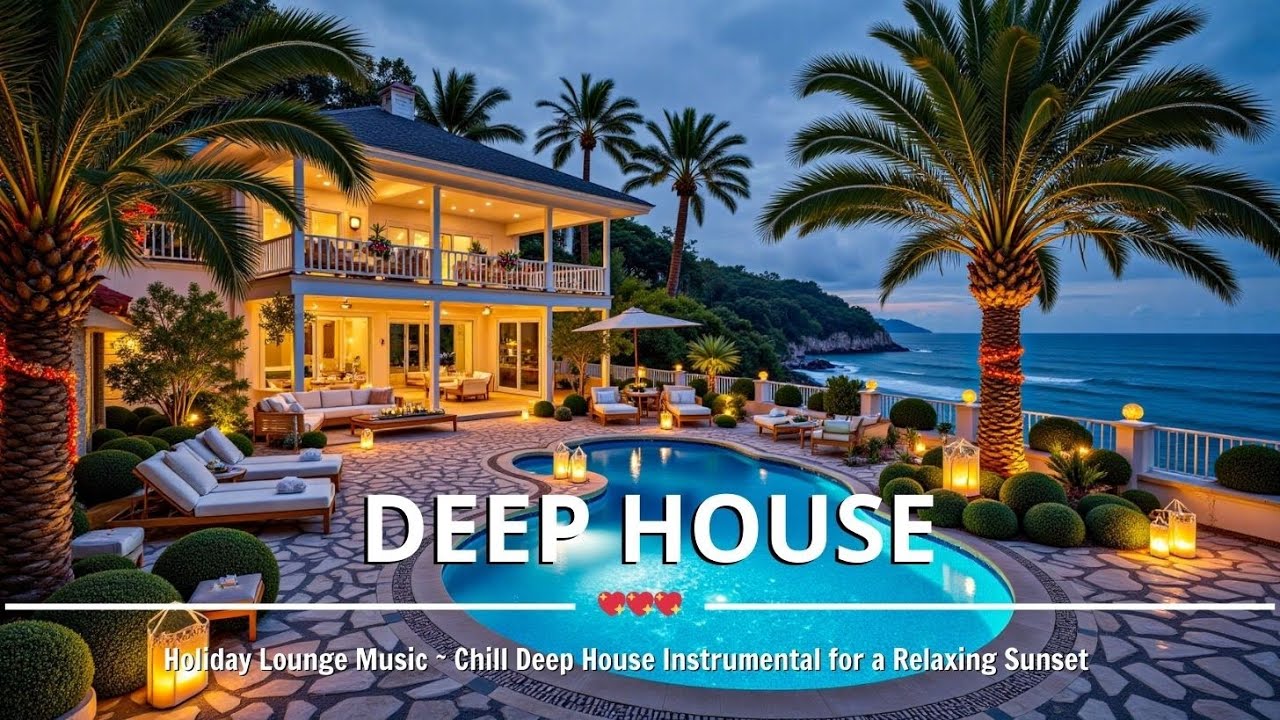 Cozy December Lounge Music - Festive Deep House Beats & Tropical Chill Mix 🌊 Holiday