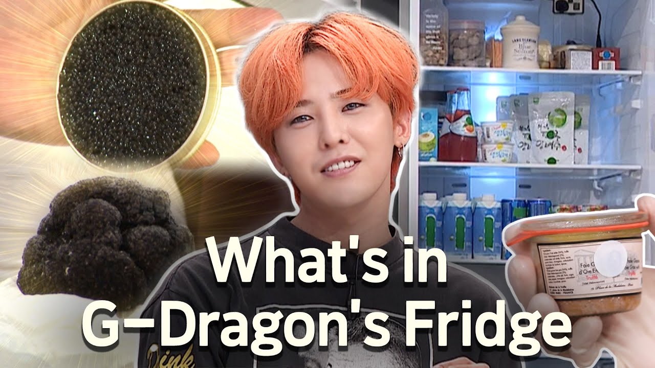 Что в холодильнике G-Dragon'а? Трюфели, фуа-гра и икра 😱 (с английскими субтитрами) | Chef & My F...