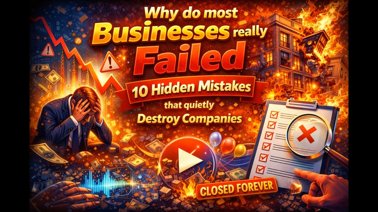 Why do most Businesses really Failed II 10 Hidden Mistakes that quietly Destroy Companies