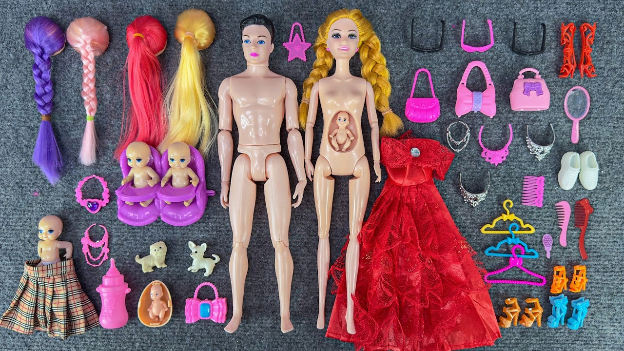 13 Minutes Satisfying with Unboxing Barbie Family Playset, Doll Dressup Set Toys ASMR | Review Toys