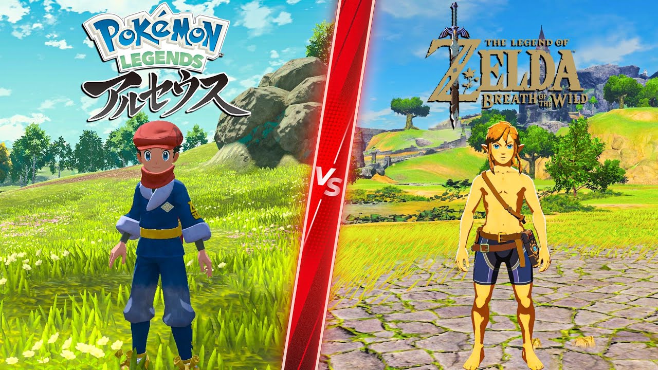 Pok&eacute;mon Legends: Arceus vs The Legend of Zelda: Breath of the Wild - Direct Graphics Comparison!