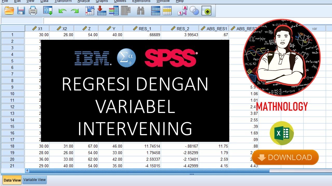REGRESI VARIABEL INTERVENING/ MEDIASI/ PERANTARA DENGAN SPSS DAN METODE SOBEL
