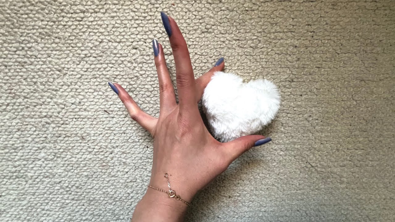 Hand Dance with Long Fingers & Nails 💙 Hand size comparison with objects💙