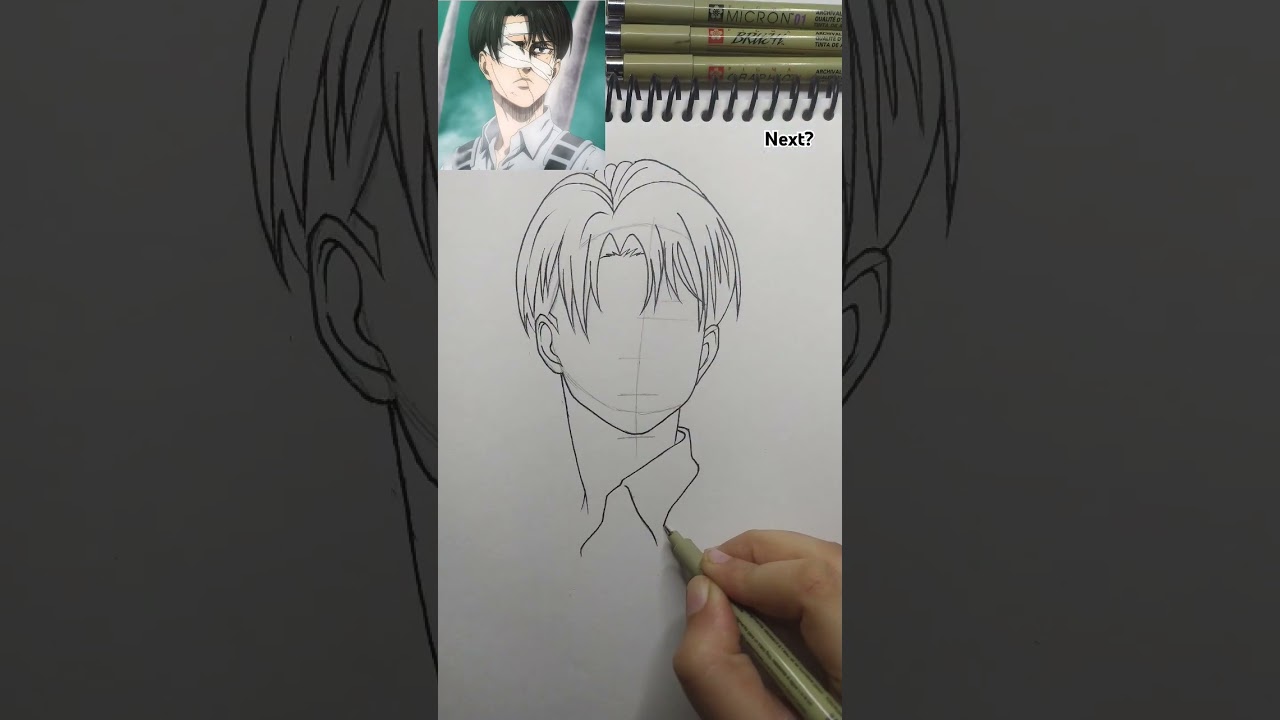 How to draw levi 🔥#leviackerman #levi #aot #attackontitanedit #viralvideo #shorts #anime  #aotships