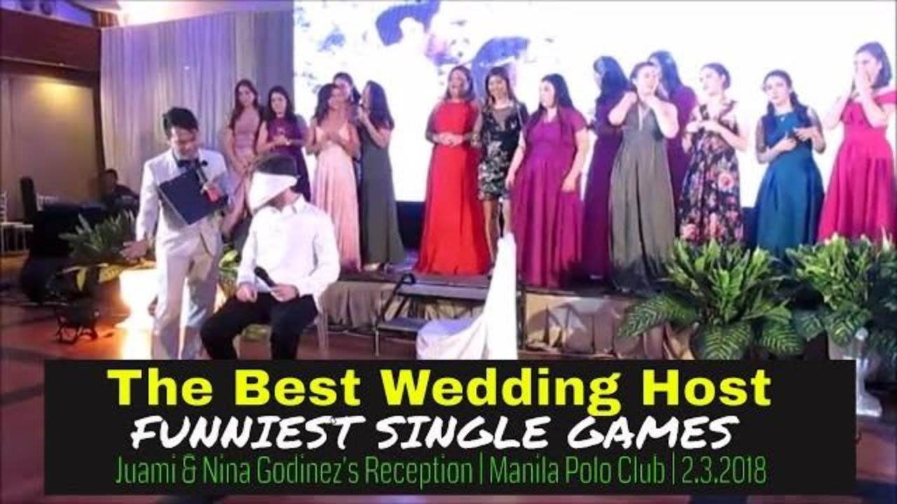 How to Host a Wedding: The Best Wedding Host | Funniest Single Games | Garter Tradition
