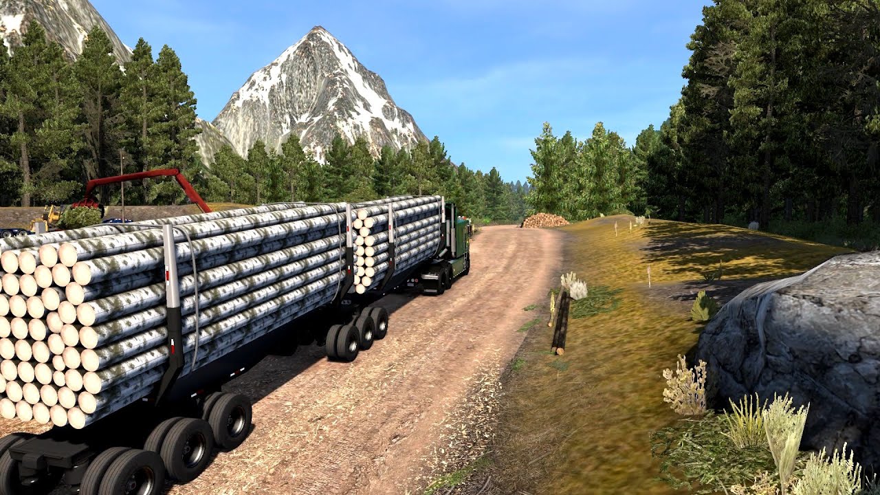 Truck: K100E. Trailer: Doble Tronquero. Carga: Troncos - ATS 2026 01 19 21 23 55