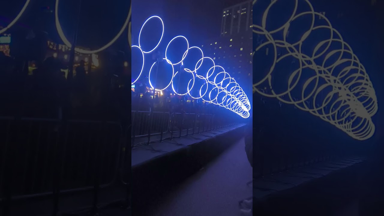 Hulahoop by Scale, Winter Lights at Canary Wharf, London, UK