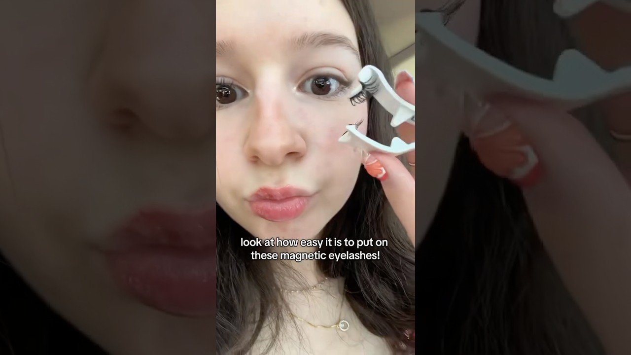 Trying MAGNETIC EYELASHES for the first time! 😱💄*viral beauty hack*