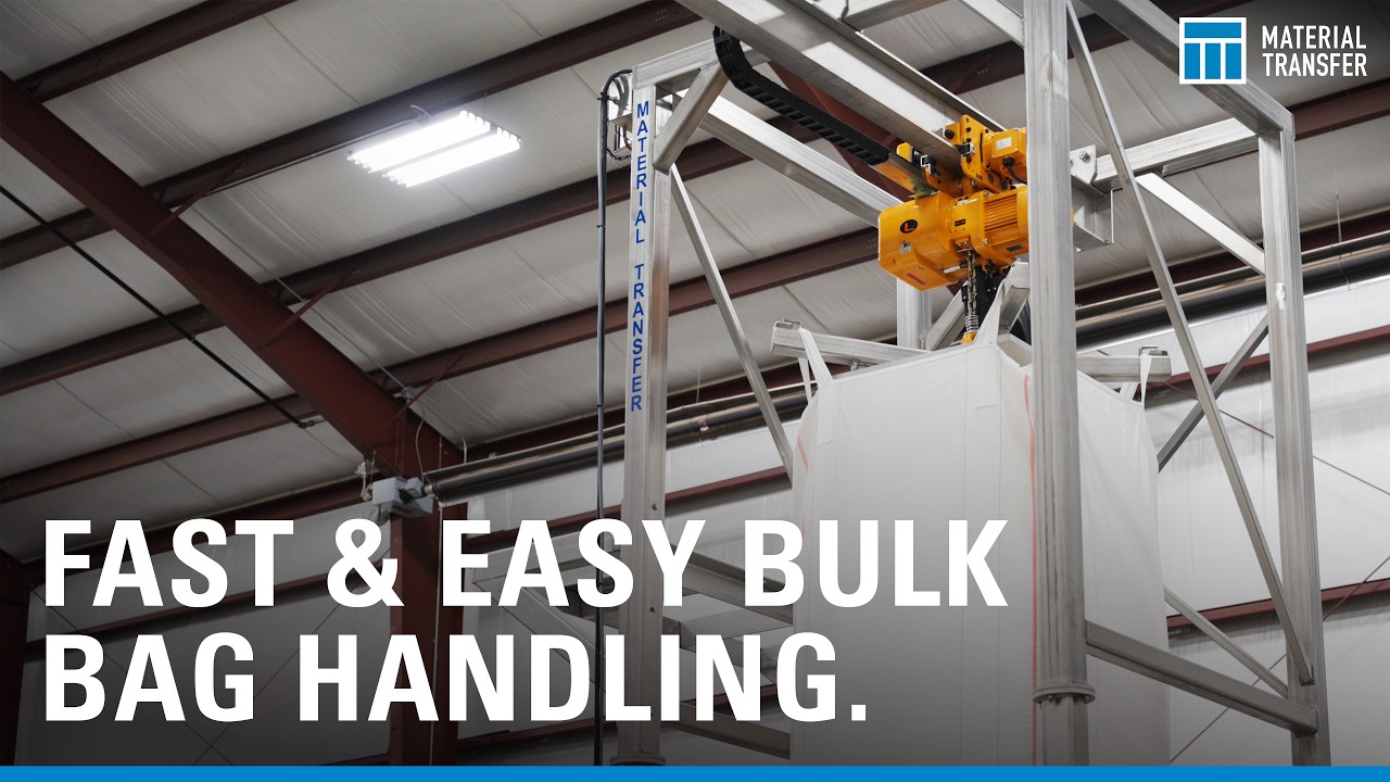 Discover Custom Bulk Bag Discharger Frame & Hoist Lift Options | Material Transfer