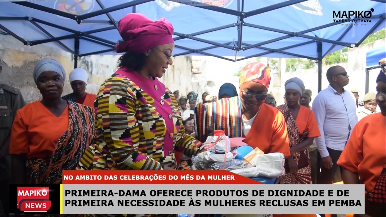 Reclusas na penitenciaria de Pemba ganham produtos de dignidade e de primeira necessidades