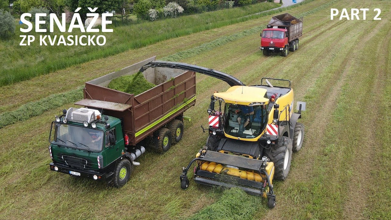 SENÁŽE ZPKVASICKO I NEW HOLLAND FR600 I 3X TATRA I PUMA155 I MERGE 1090