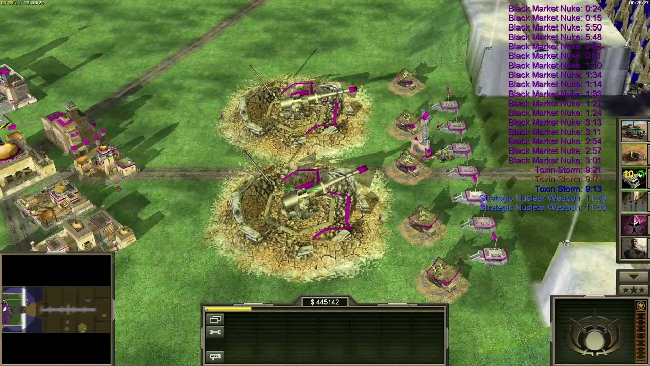 One of the strongest battles C&C General Zero Hour - Gameplay Random vs 7 Random 