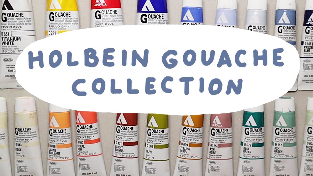 Swatching my entire HOLBEIN ACRYLA GOUACHE collection (20 muted colours) + My top 3 favourites