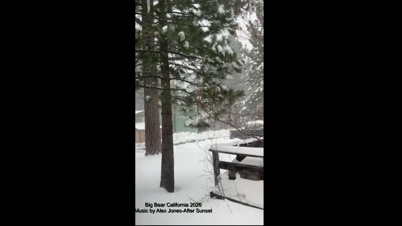 Big Bear snowing Day 2026