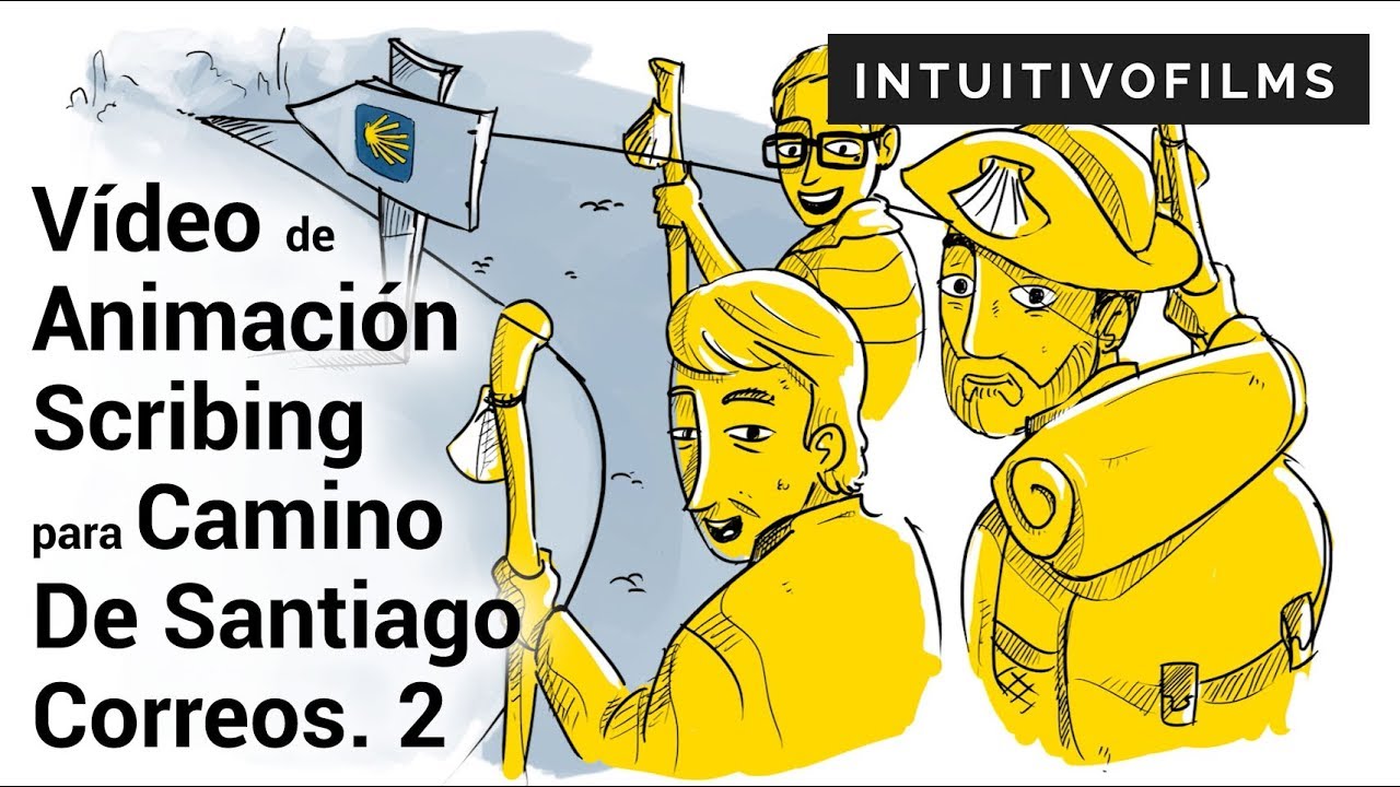 Vídeo de animación scribing para Camino de Santiago Correos 2