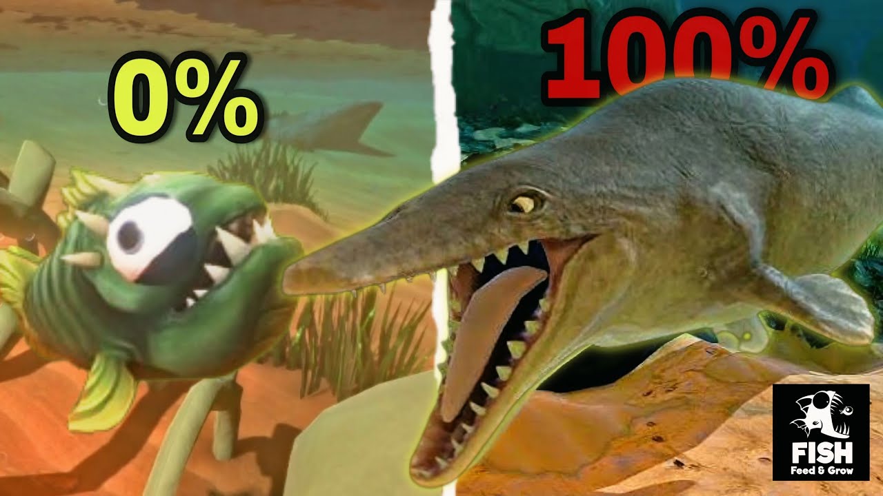 Aku jadi Ikan PALING LEMAH sampai jadi Penguasa Lautan Mengalahkan MEGALODON - Feed and Grow Fish