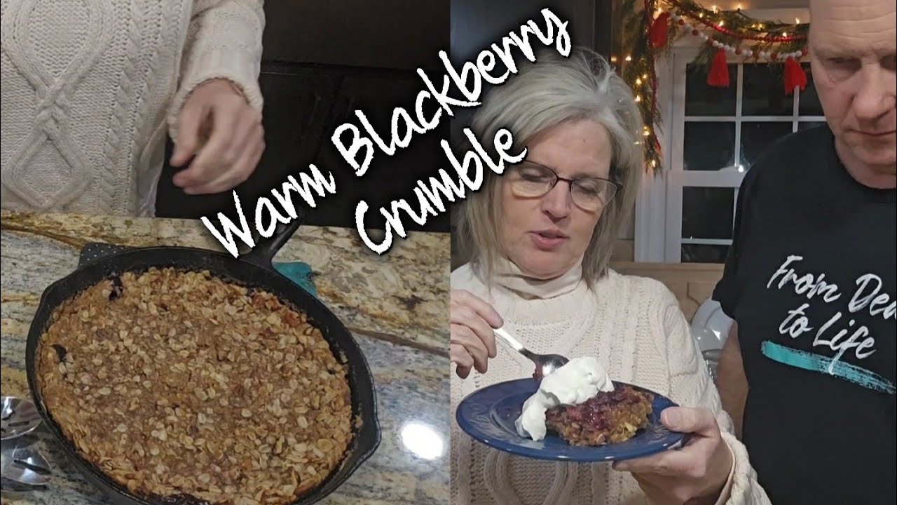 Warm Blackberry Crumble on A Winters Day