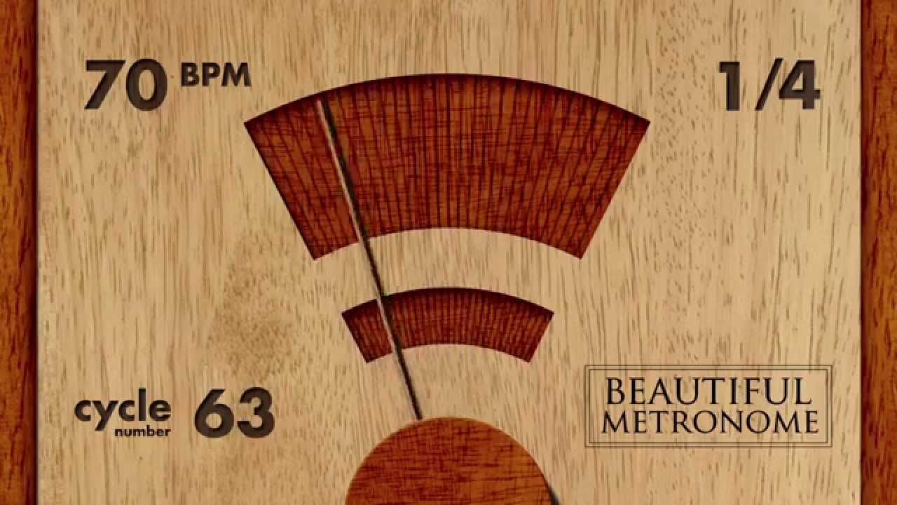 70 BPM 1/4 Wood Metronome HD