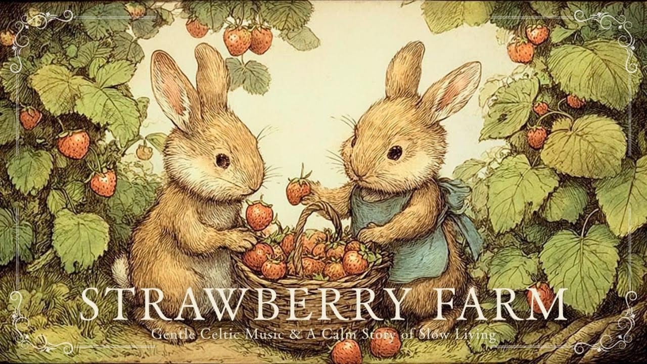 [Celtic Music] Storybook Day at the Strawberry Farm｜Gentle Celtic Music & Quiet Moments