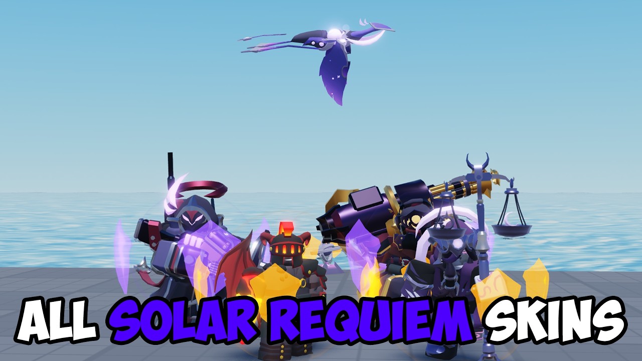 ALL NEW SOLAR REQUIEM BATTLEPASS SKINS | TDS