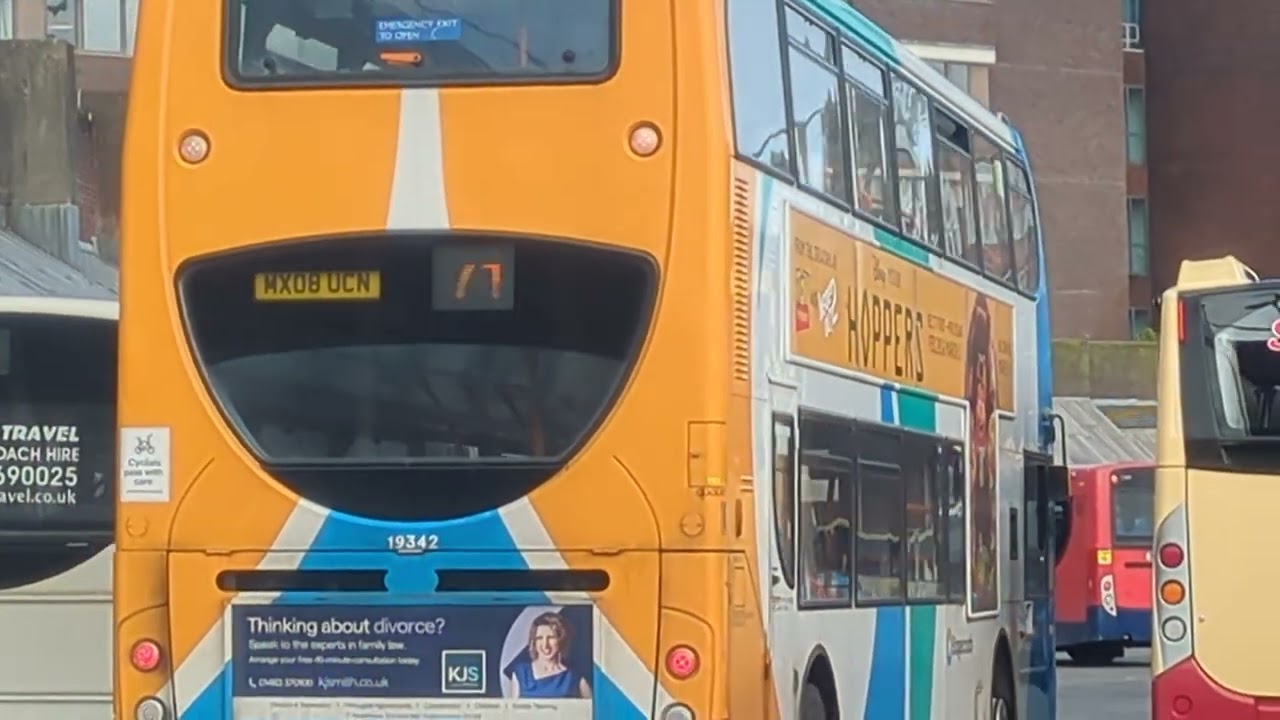 Here is the New livery Stagecoach bus 19342 on the number 71 in Guildford Tuesday 24 February 2026