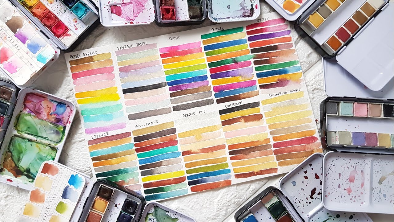 SWATCHING VIDEO: 10 WATERCOLOR PALETTES FROM ART PHILOSOPHY