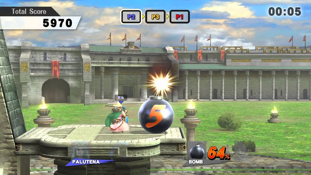 Super Smash Bros. U - Target Blast Stage 3 versus (3p: Palutena, Lucina, Shulk)