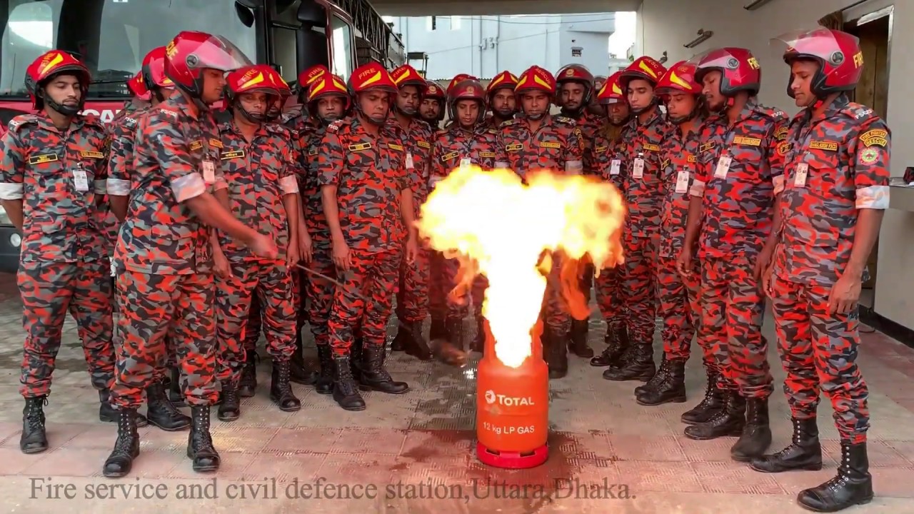 Unbelievable-LPG cylinder blast and kitchen fire- fire fighting technique ! LPG cylinder blast