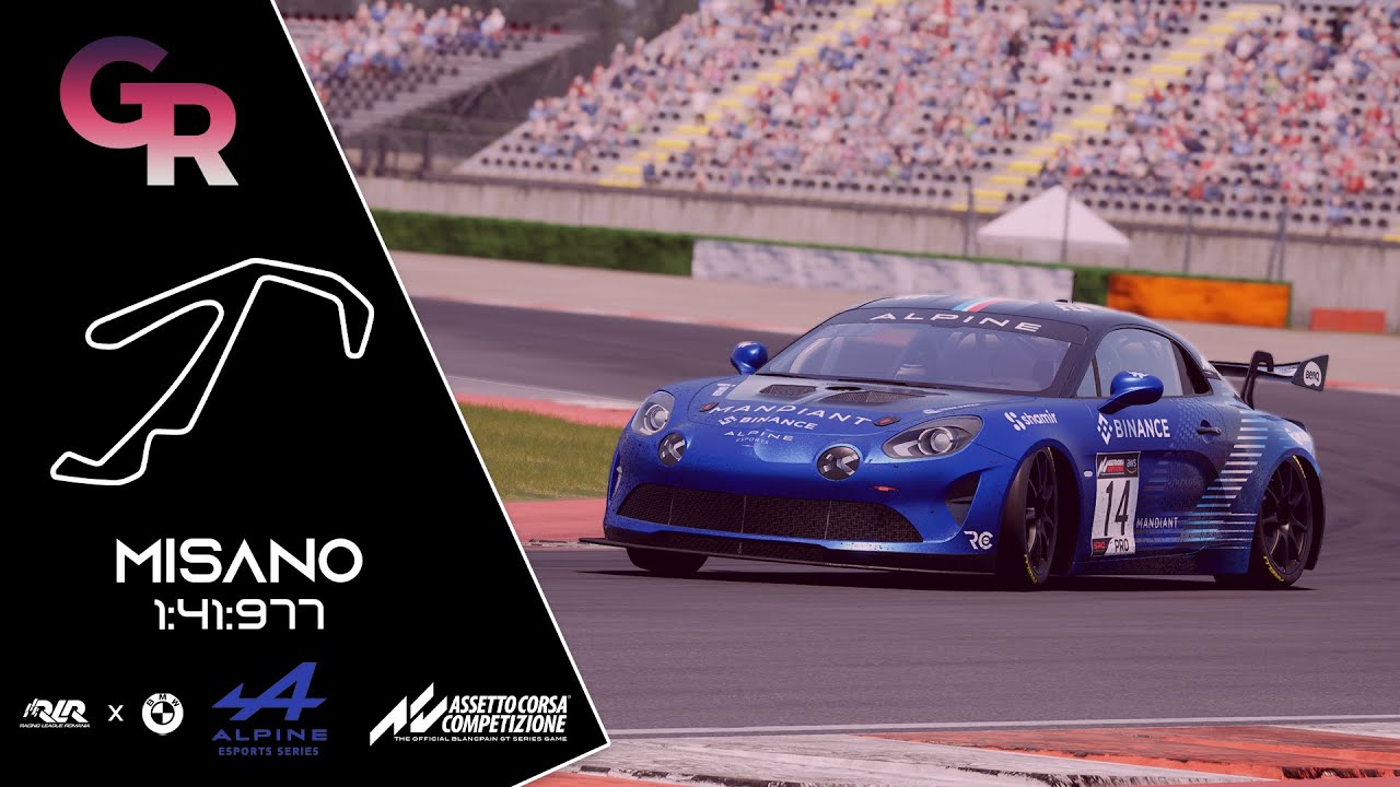 Alpine eSports Series Qualifiers x Binance - ACC Misano Hotlap - Alpine A110 GT4 - 1:41:977