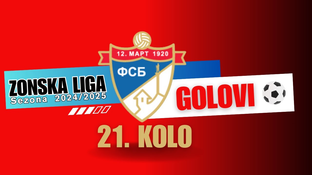 Golovi na utakmicama 21. Kola Zonske lige Beograd (24/25)