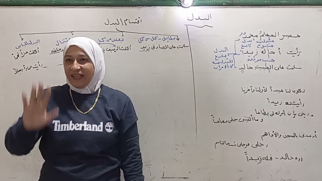 البدل تعريفه وأنواعه وأحكامه نحو الصف الثالث الثانوي الأدبي ٢٠٢٥ قناة الياسمين