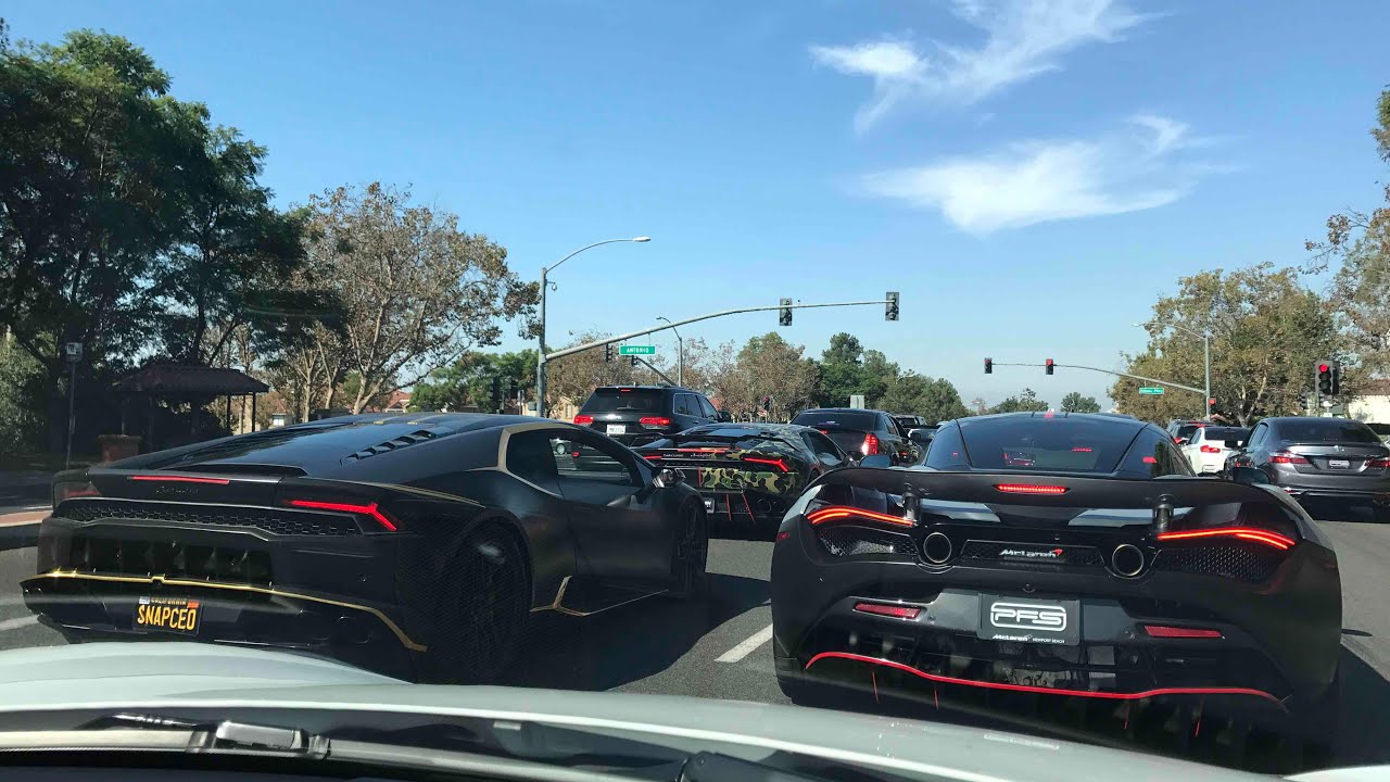 Chasing a Twin Turbo Huracan and 720s