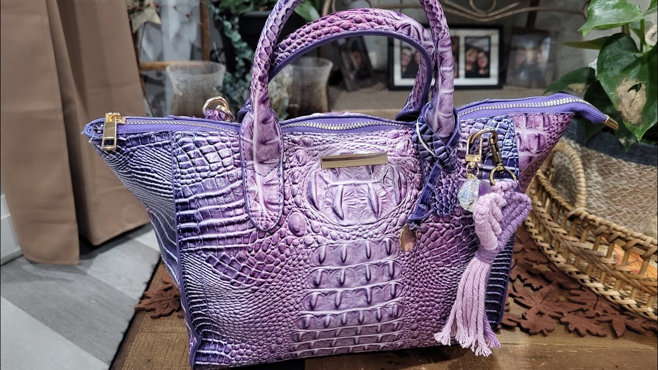 Whats In My Purple Temu Croc Purse.. Brahmin Dupe